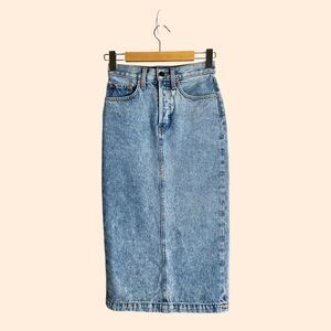 Wardrobe NYC Denim Midi Skirt